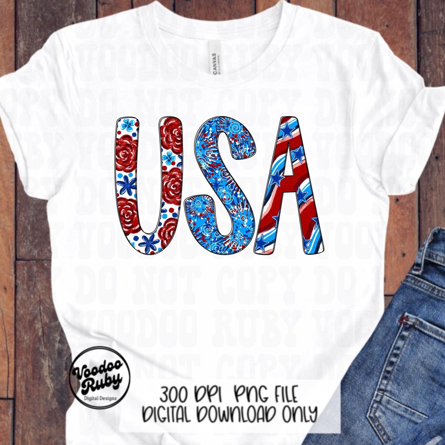 Red White Blue Alphabet PNG Clip Art Bundle, Sublimation Hand Drawn Digital Design Download, Alpha Pack Numbers America Letters Clip Art