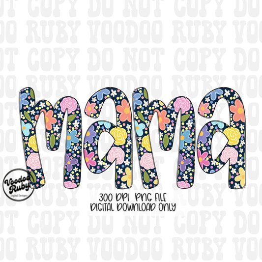 Floral Mama PNG Design: Mother's Day Sublimation (Digital Download)