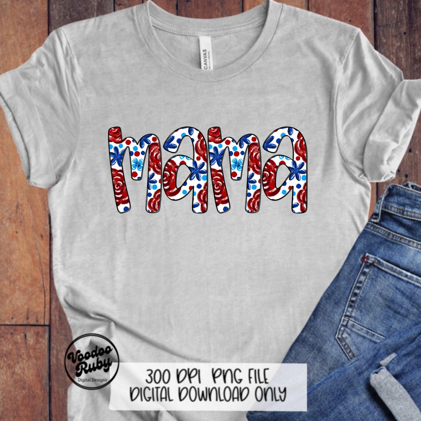 Red White Blue Alphabet PNG Clip Art Bundle, Sublimation Hand Drawn Digital Design Download, Alpha Pack Numbers America Letters Clip Art
