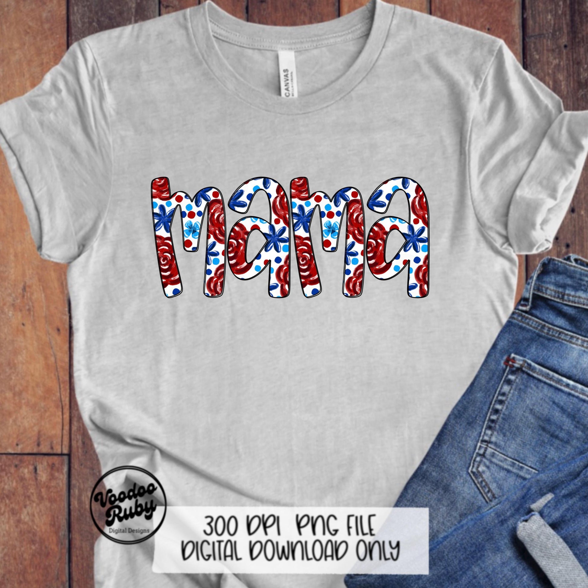 Red White Blue Alphabet PNG Clip Art Bundle, Sublimation Hand Drawn Digital Design Download, Alpha Pack Numbers America Letters Clip Art
