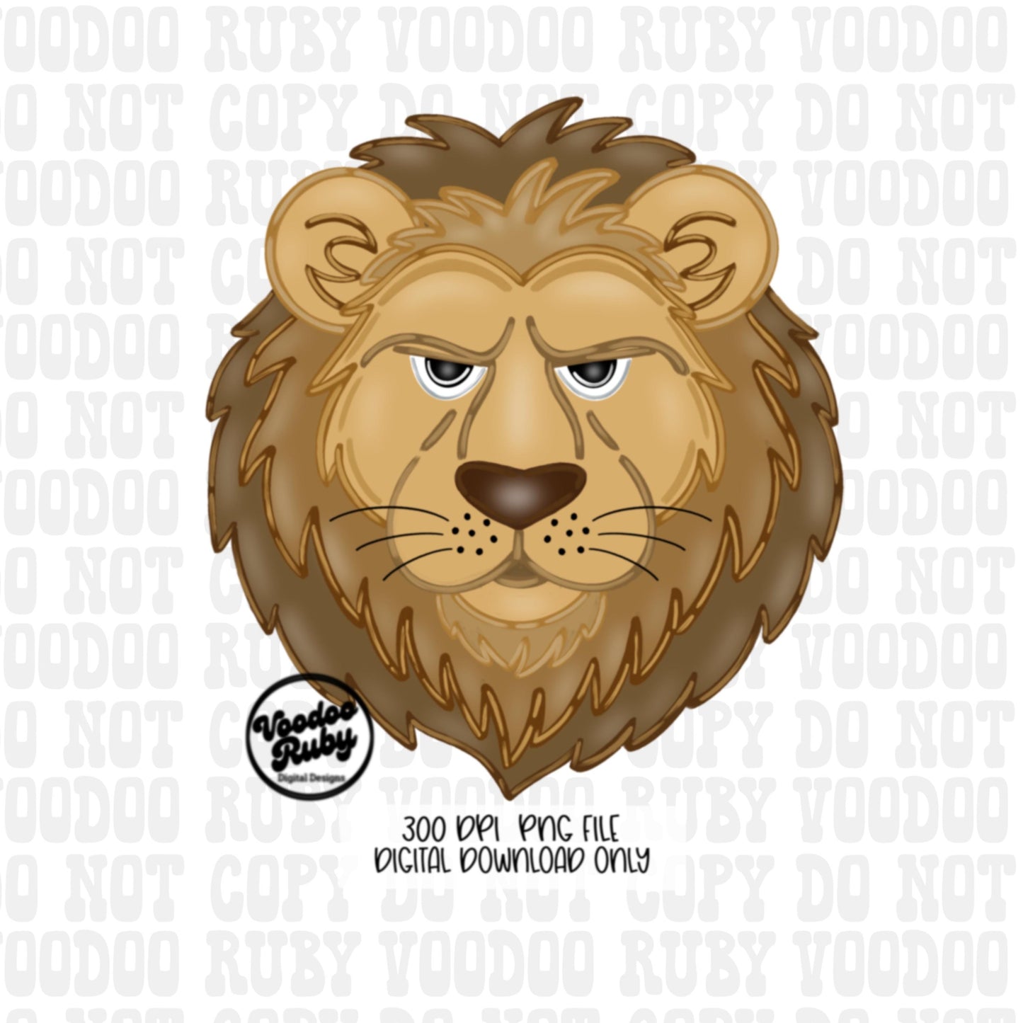 Lions Mascot PNG Bundle: Hand-Drawn Clip Art for Sublimation (Digital Download