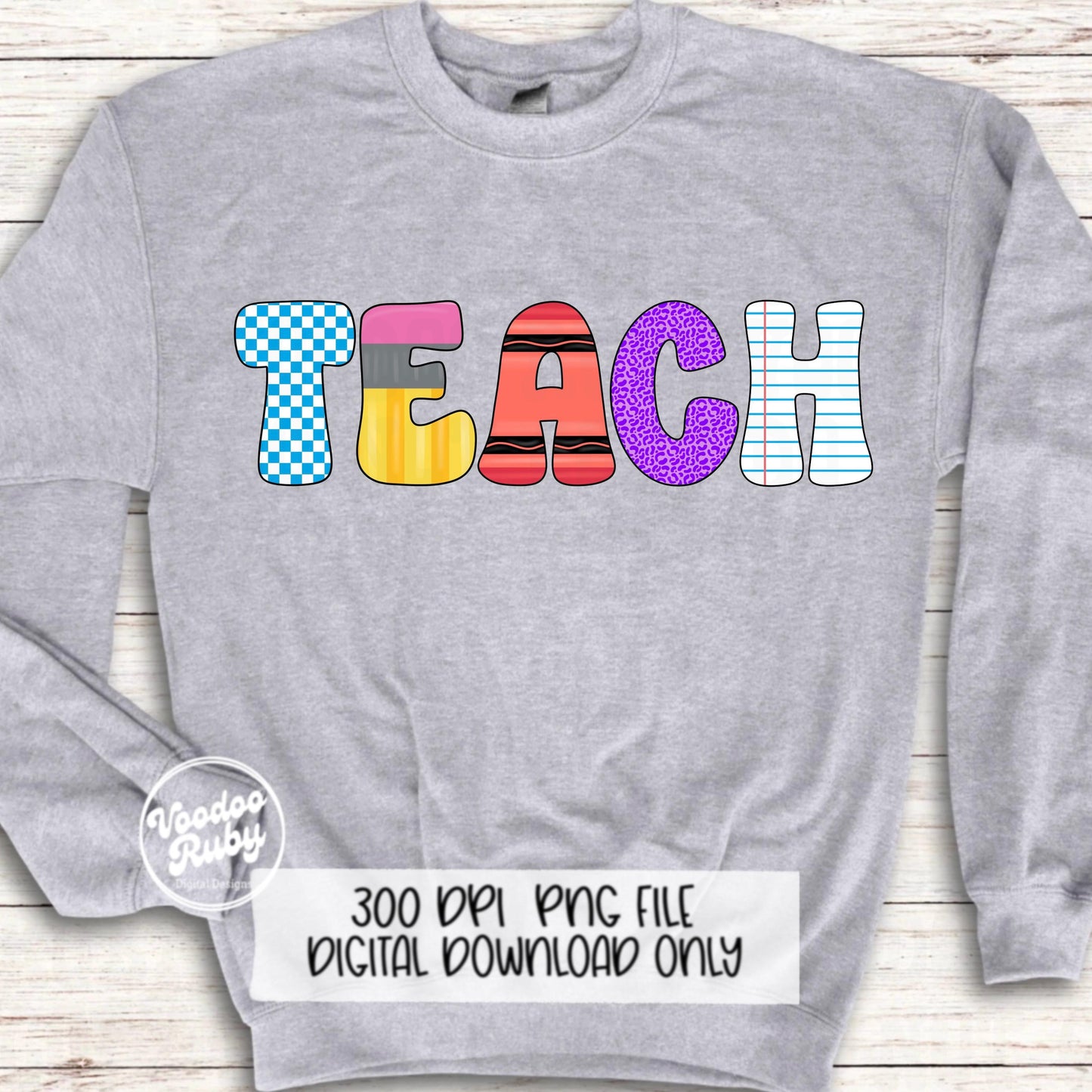 Back To School Alphabet PNG Design: Hand Drawn Letters (Digital Download