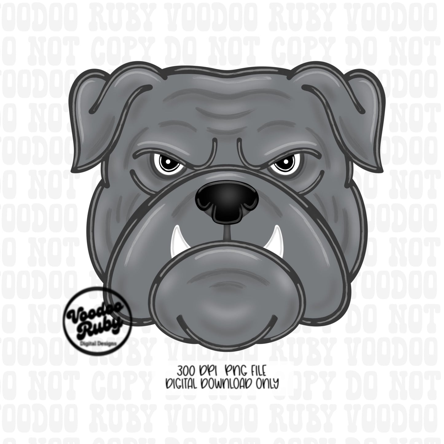 Bulldogs Mascot PNG Bundle: Hand-Drawn Sublimation Design (Digital Download