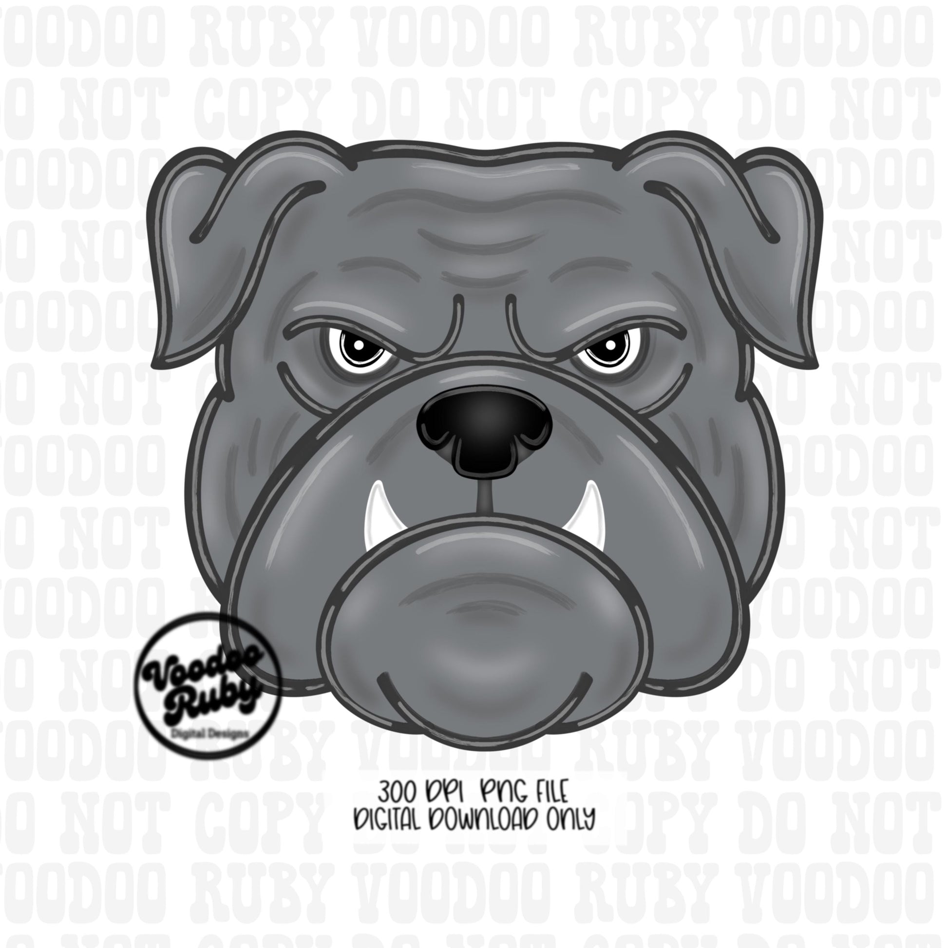 Bulldogs Mascot PNG Bundle: Hand-Drawn Sublimation Design (Digital Download