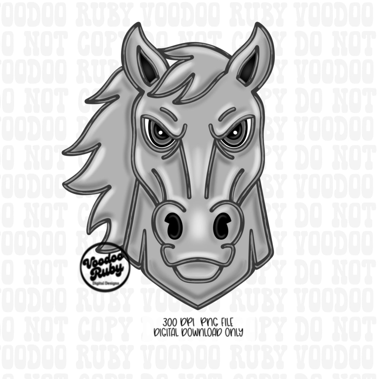 Mascot Bundle PNG: Broncos Mustangs Clip Art (Digital Download)