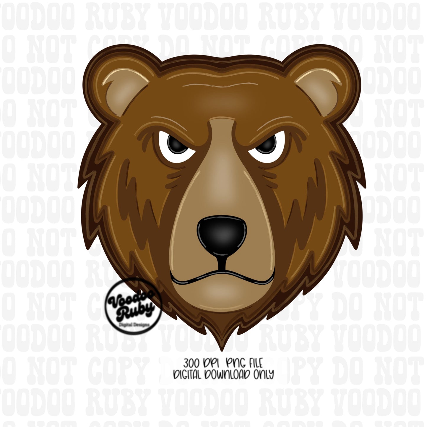 Preppy Bears Mascot PNG Bundle: Hand-Drawn Clip Art (Digital Download)