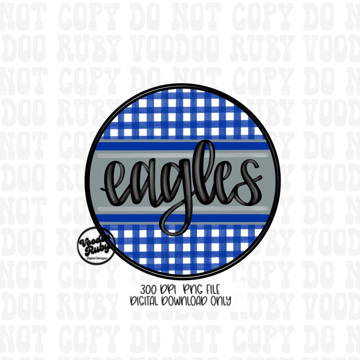 Eagles PNG Design Hand Drawn Digital Download Eagles Football png Sublimation Mascot Blue White Eagles DTF Printable Clip Art