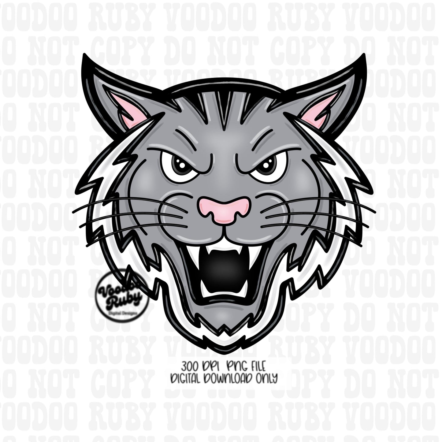 Wildcats Mascot PNG Bundle: Hand-Drawn Sublimation Design (Digital Download))
