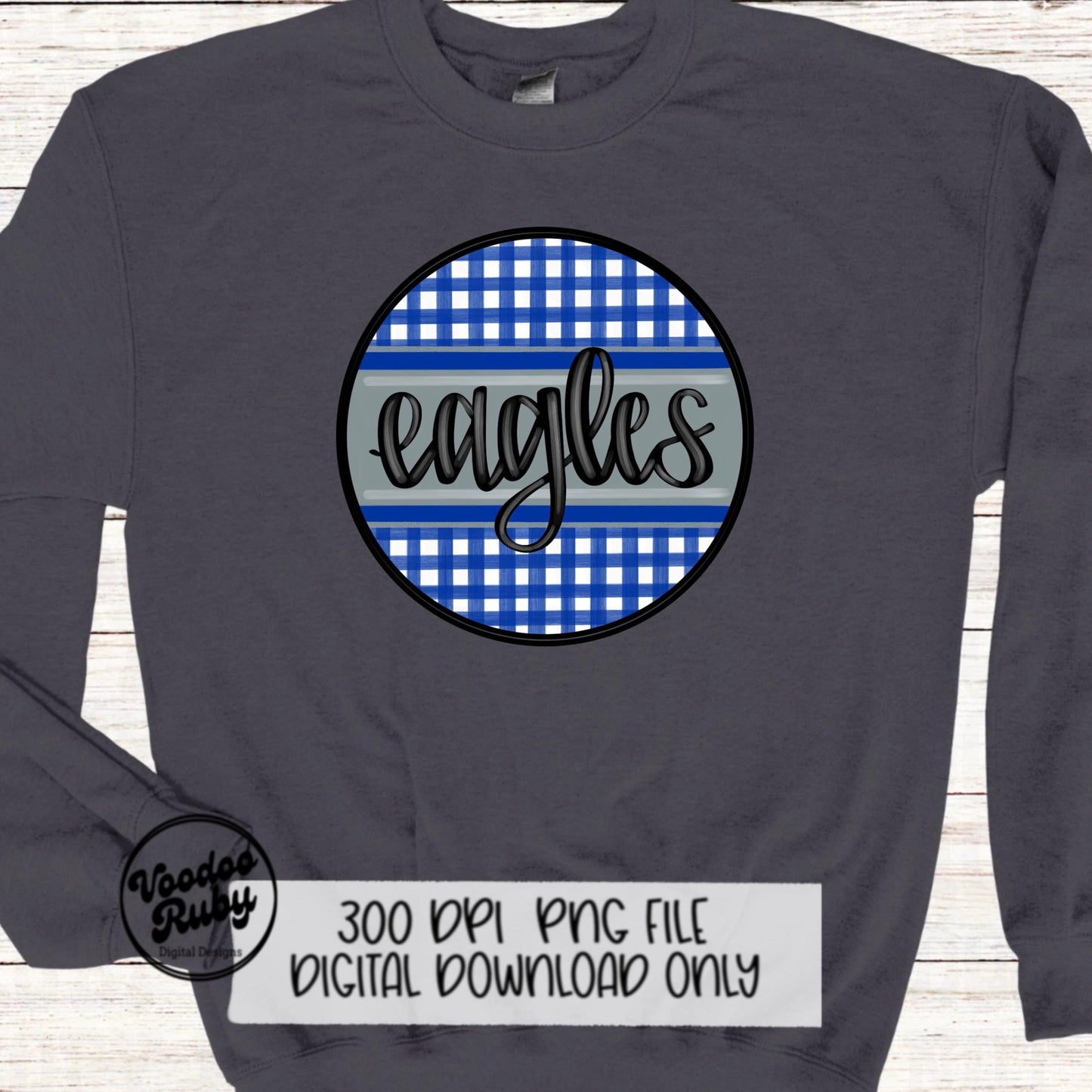 Eagles PNG Design Hand Drawn Digital Download Eagles Football png Sublimation Mascot Blue White Eagles DTF Printable Clip Art