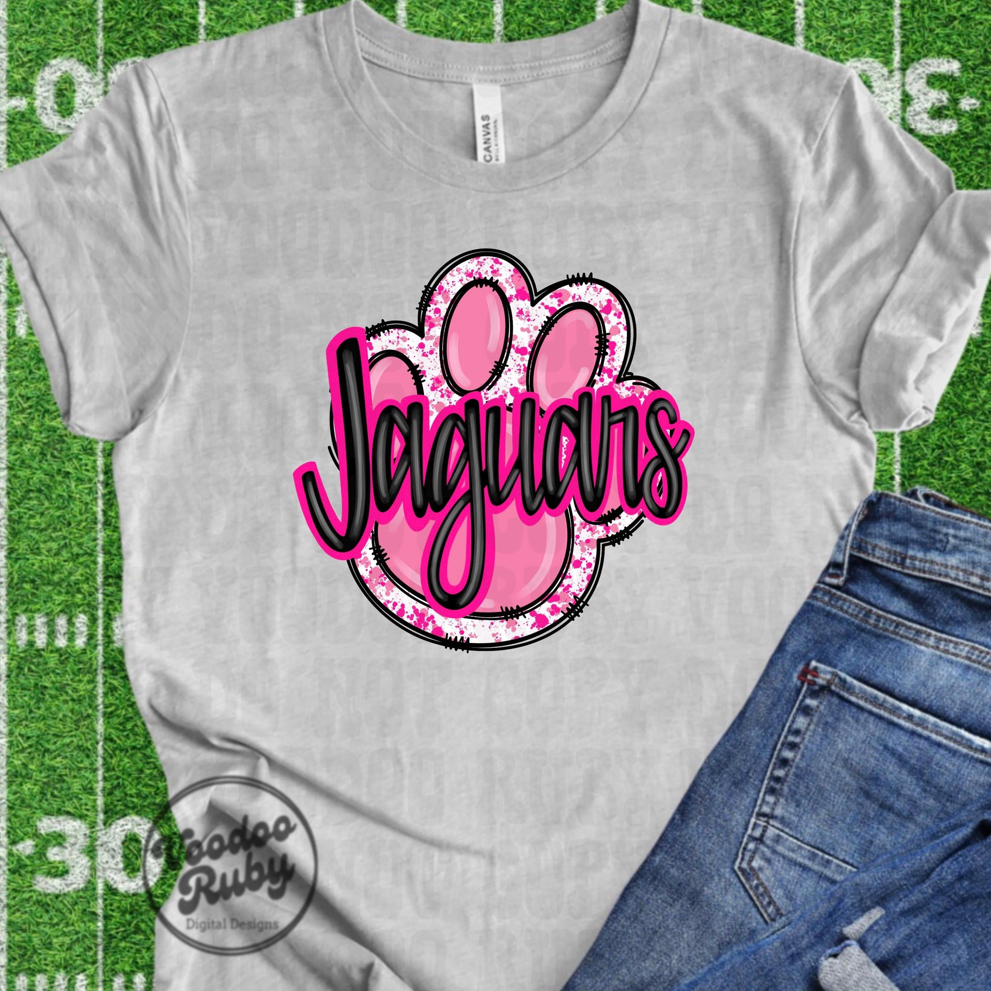 Pink Mascot PNG Bundle: Paw Print, Football, October Awareness (Digital Download)