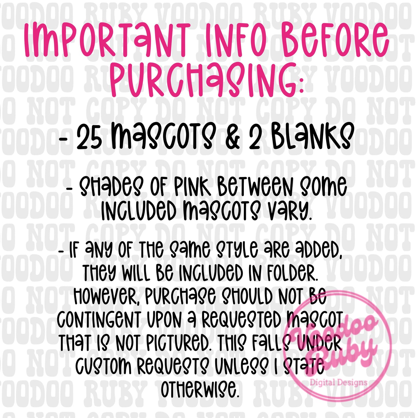 Pink Mascot PNG Bundle: Paw Print, Football, October Awareness (Digital Download)