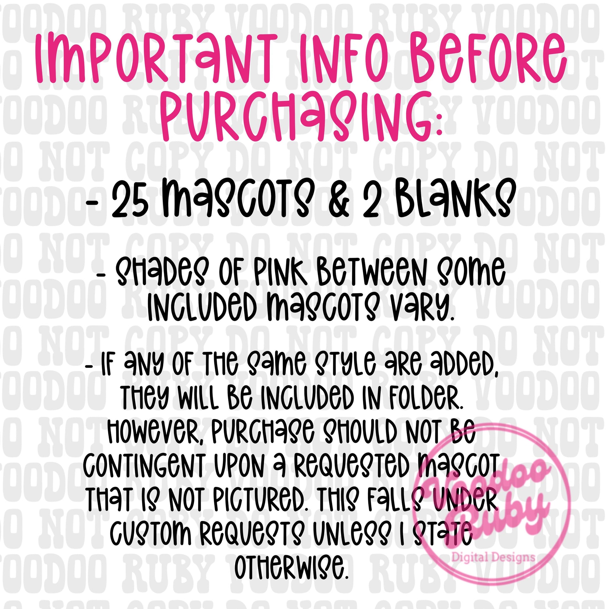 Pink Mascot PNG Bundle: Paw Print, Football, October Awareness (Digital Download)