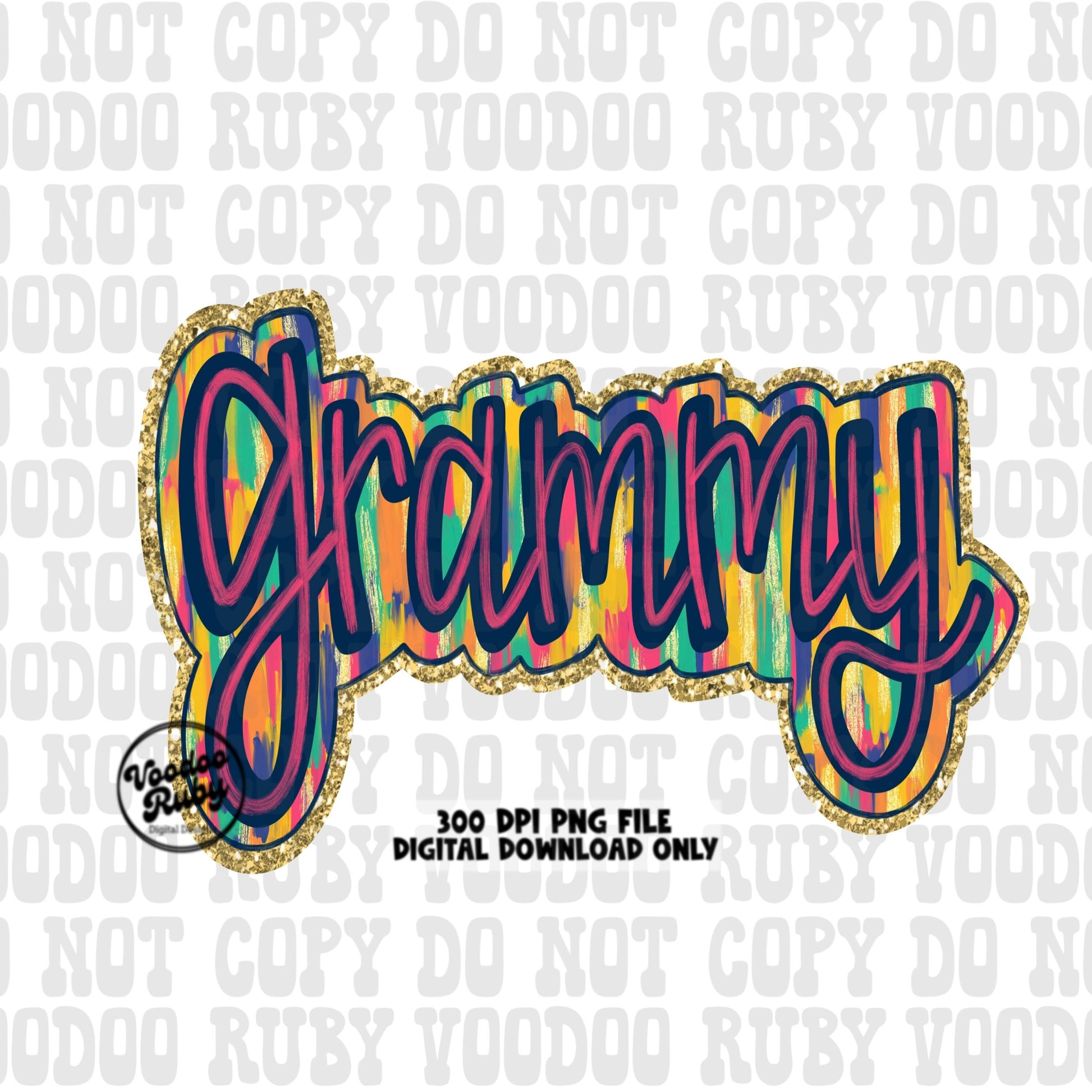 Glitter Grammy PNG Design Sublimation Hand Drawn Digital Download Summer PNG Grammy Clip Art Mom dtf Printable Mother's Day png
