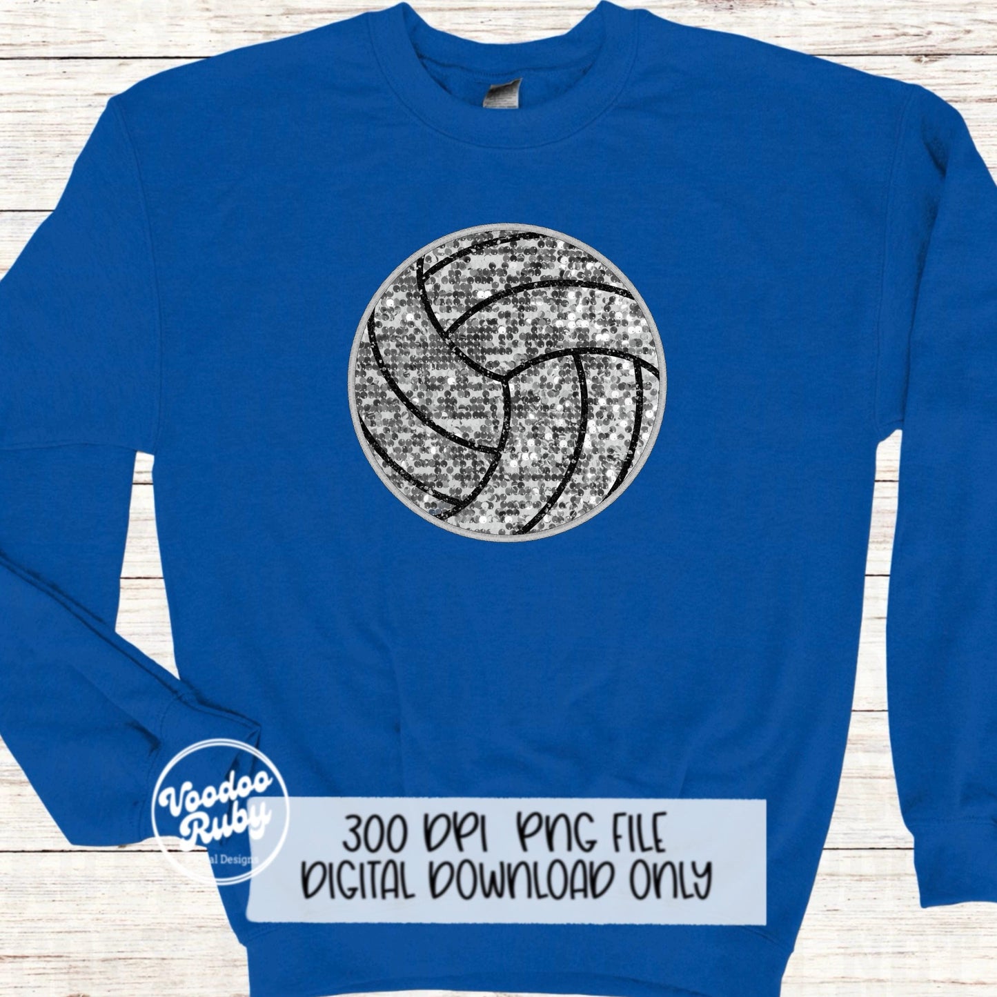 Sequin Volleyball PNG Design Sublimation Hand Drawn Digital Download Faux Sequins Patch png Volleyball Clip Art Volleyball DTF Printable