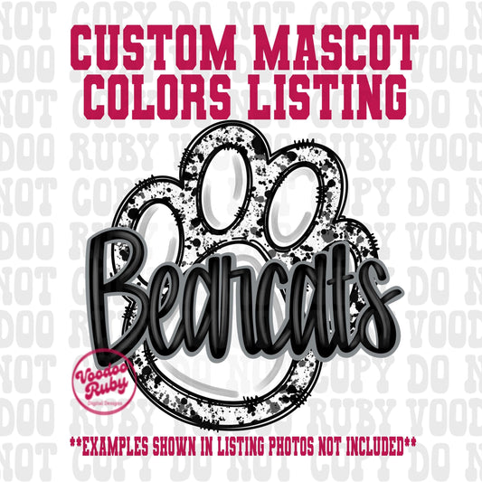 Bearcats Mascot PNG: Hand-Drawn Football Design (Digital Download