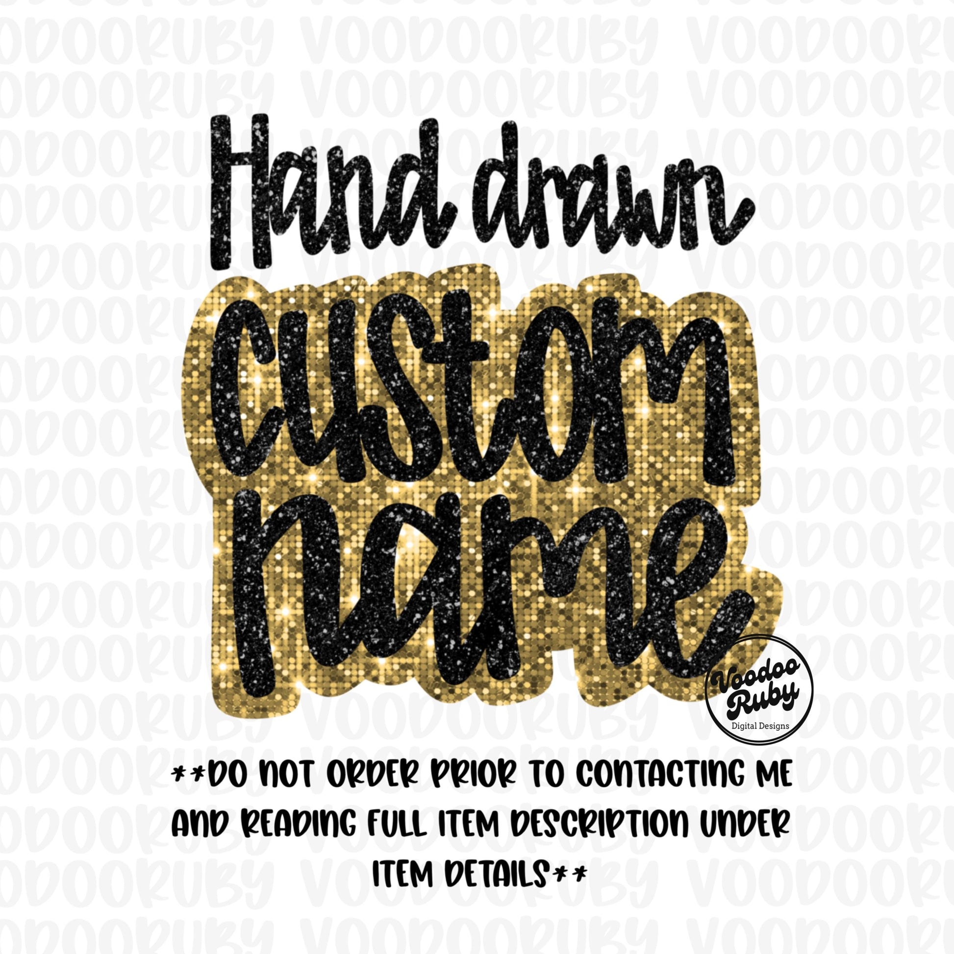 Custom Name Faux Sequin/Chenille PNG Design: Mascot Applique (Digital Download
