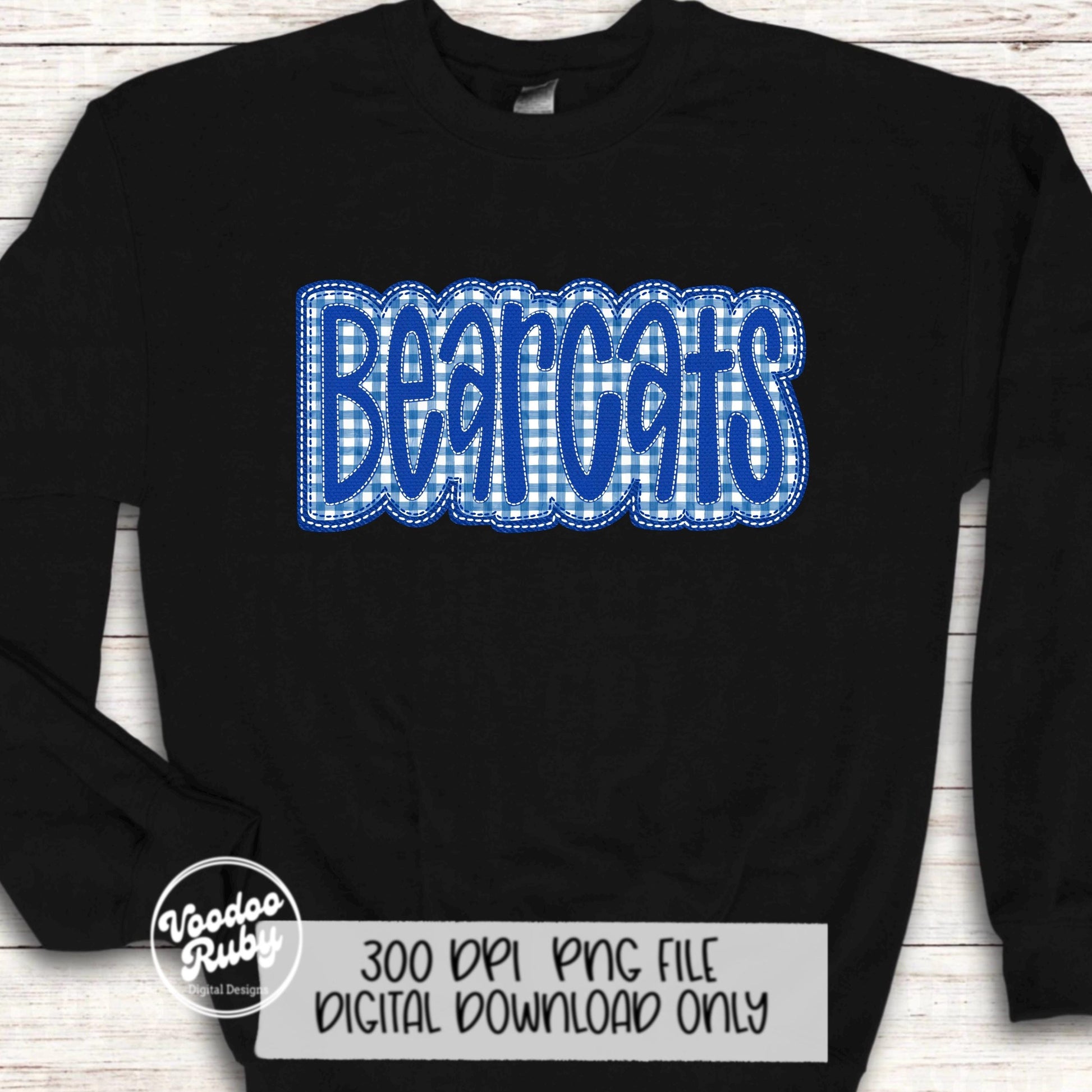 Bearcats PNG Sublimation Design Embroidery Faux Applique Hand Drawn Digital Download Sublimation Bearcats PNG Football png Bearcats DTF Printable