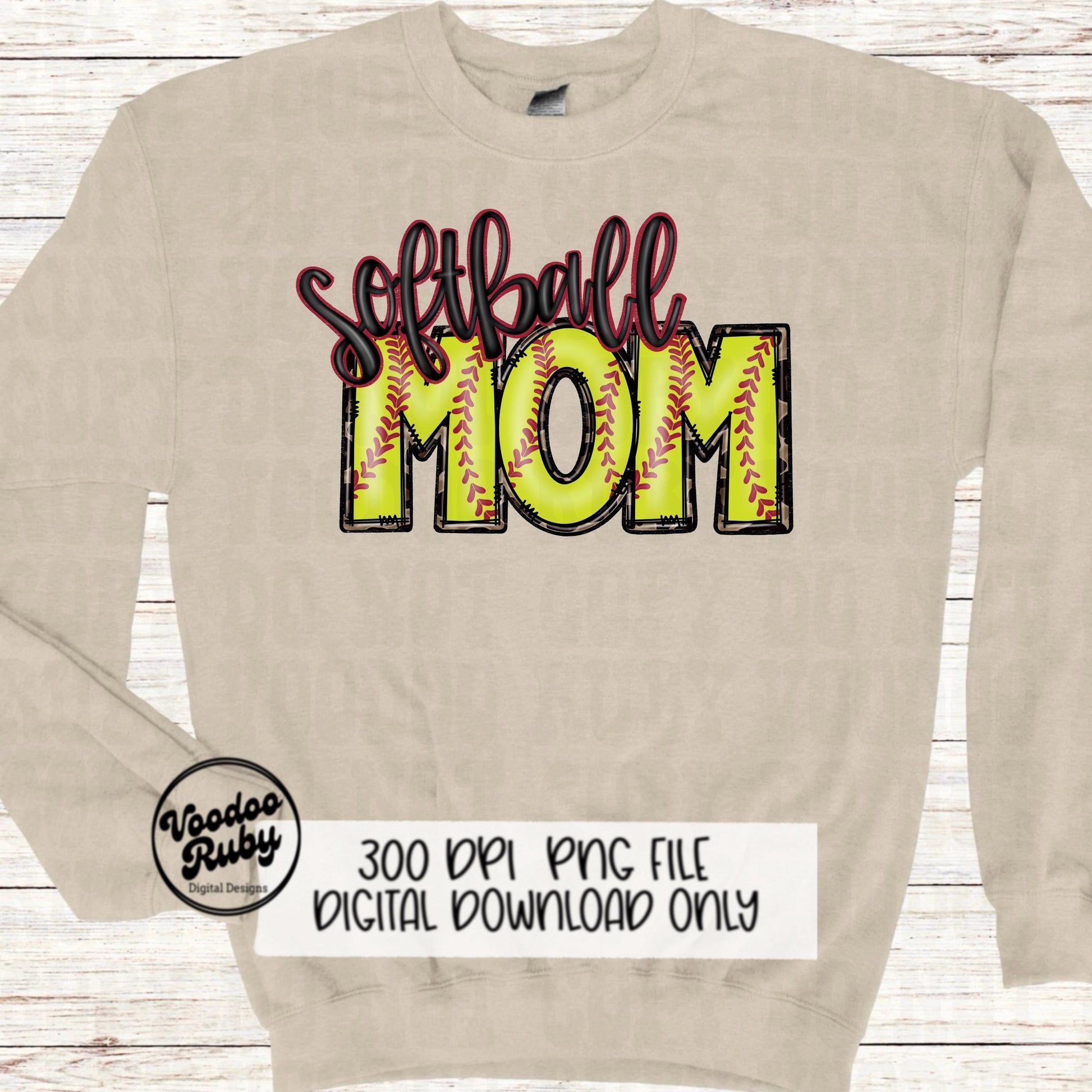 Softball Mom PNG Leopard Design Softball Sublimation Design Hand Drawn Digital Design Download Doodle Letters DTF Printable Clip Art